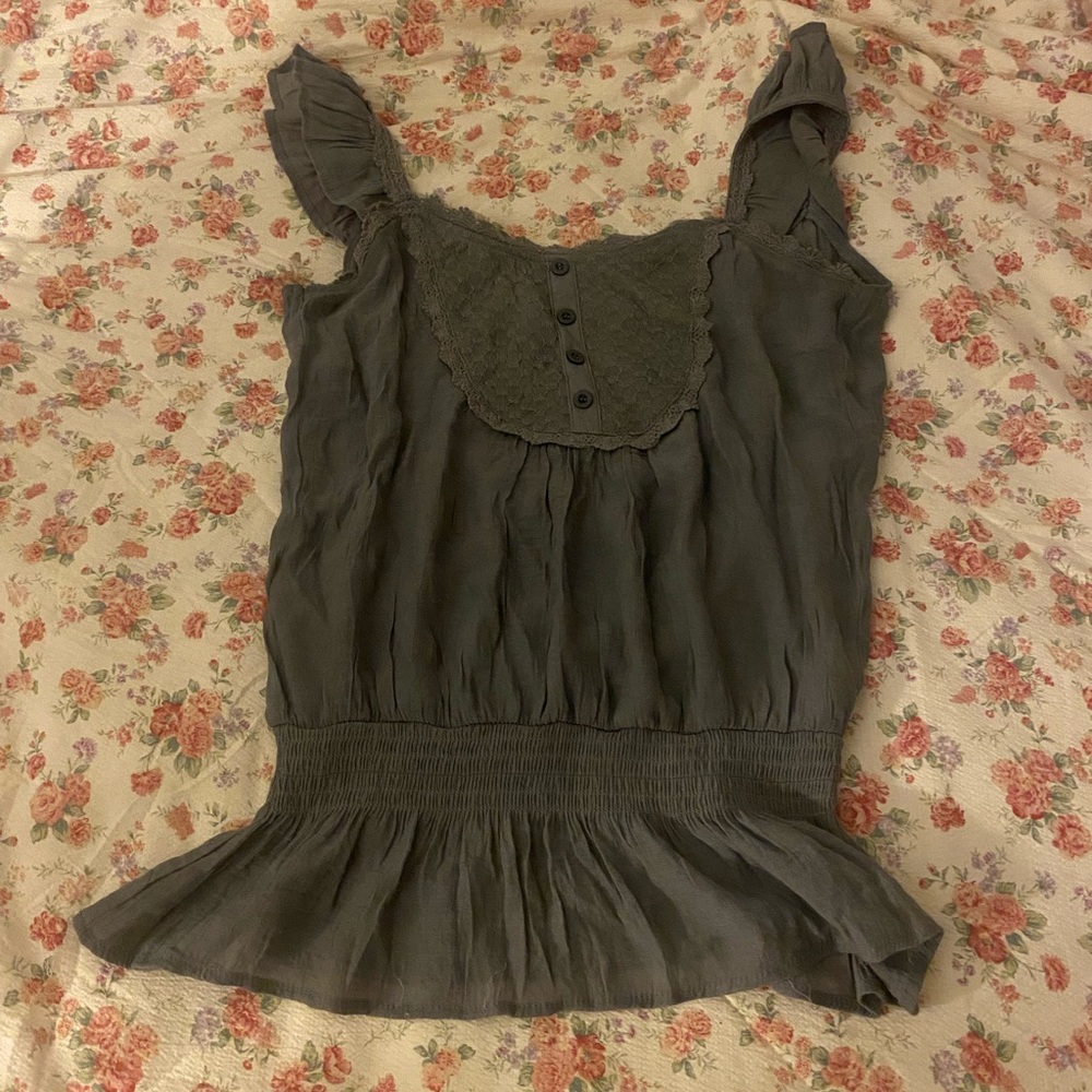 Elegant Gray Women's Top